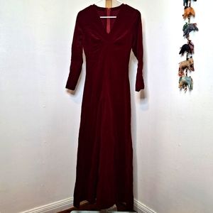 Vintage Victorian Revival Velveteen Dress